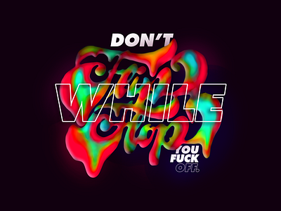 Don't flip flop art calligraphy composition lettering piece type typo typography