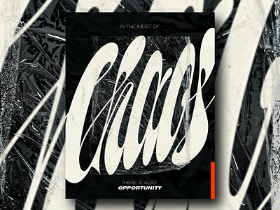 Chaos composition create creative design experiment lettering poster typography