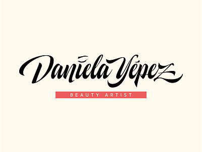 Daniela Yépez logotype brand calligraphy custom lettering logotype