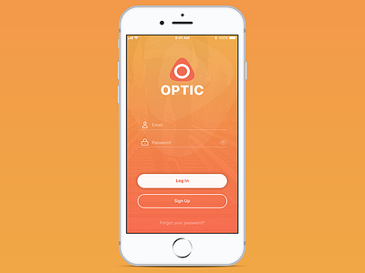 OPTIC Mobile App Login Screen (Concept) by Adrian Neacșu on Dribbble