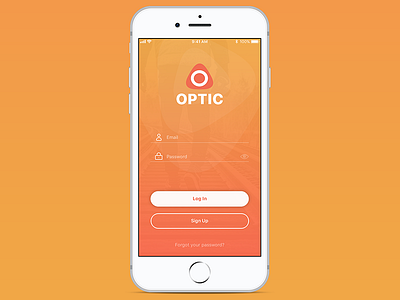 OPTIC Mobile App Login Screen (Concept) app concet design interface ios login mobile optic screen singup ui user