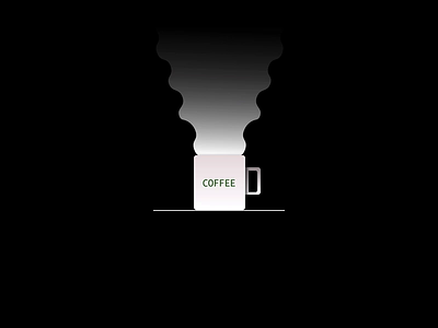 Morning Coffee animation beans caffeine coffeebeans concept cup design gradient invision invisionstudio motion mug nyc transition vapor vector water vapor