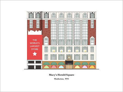 Macys Herald Square concept design exploration explore illustration macys minimal newyork nyc retail shopping shoppingspree sketchapp ui uidesign vector