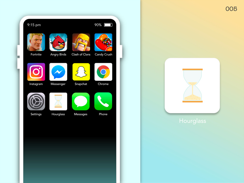 Daily UI - 05 sketchapp uidesign ui daily ui dailyuichallenge app thumbnail app design illustration concept design nyc vector dailyui apps management time icon app hourglass day5
