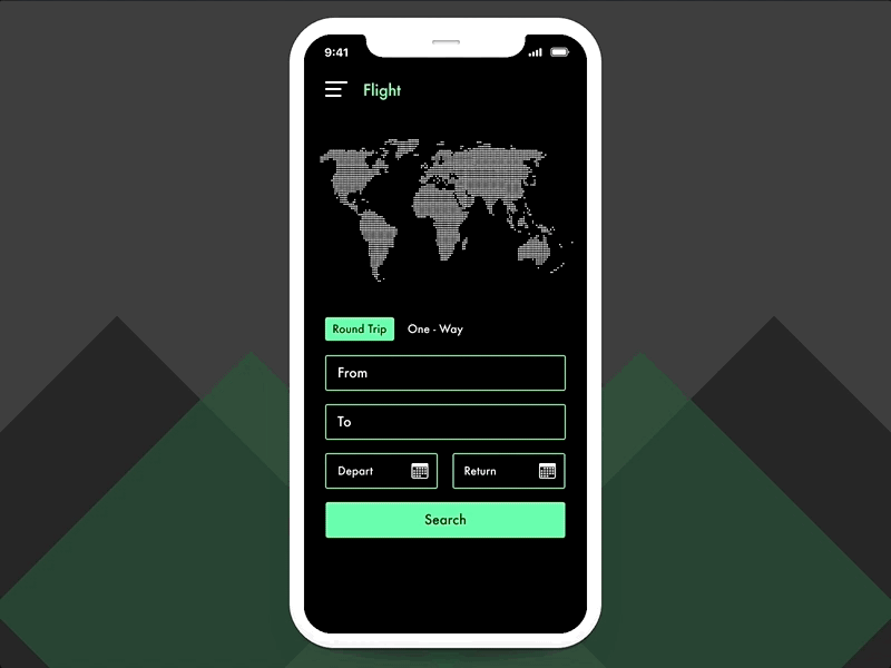 Flight Search animation appdesign concept daily daily ui dailyui design design app flight flight search invisionstudio jfk mobile motion nyc prices rome transition uidesign vector