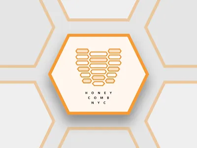 Badge badge badge logo branding concept daily ui dailyui design hexagon honeycomb hudson illustration logo new york nyc orange sketchapp ui uidesign vector yards