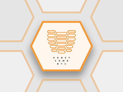 Badge badge badge logo branding concept daily ui dailyui design hexagon honeycomb hudson illustration logo new york nyc orange sketchapp ui uidesign vector yards