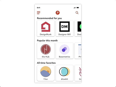 Curated For You animation app concept curated daily ui dailyui design invision invisionstudio nyc product producthunt recommended resources transition uidesign web apps