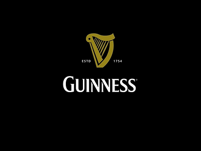 Logo Motion Challenge Day 9 - Guiness 1754 animation beer beer branding black branding brewery concept design gold guiness icon illustration invisionstudio logo nyc transition ui uidesign vector