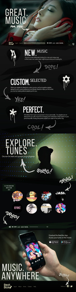 BeatBox Streaming ReDesign design lettering type typography ui ux web website