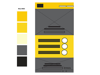 Initial Beatbox Wireframe with Color #2 design ui ux web website wireframe wireframe design