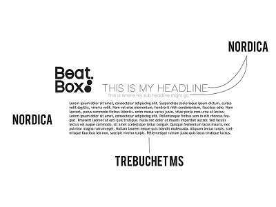 Beatbox ReDesign Type Treatment #2 design lettering type typography ui ux web website wireframe wireframe design