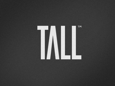 Tall Logo arrow black brand logo tall text texture thin type white