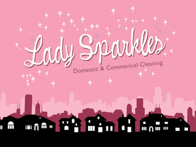 Lady Sparkles brand branding houses logo pink sparkles