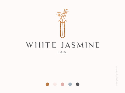 Logo Proposal - White Jasmine date flower flowers high end logo logodesign logos party remember special wedding