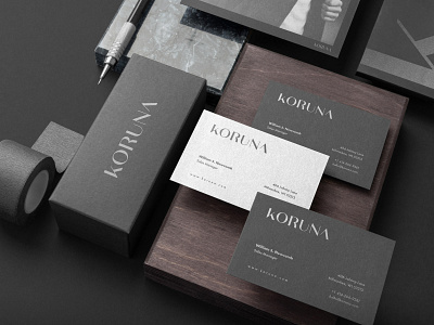 Branding // Koruna black branding dark design high end logo minimal minimalistic sleek sophisticated