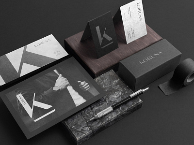 Branding // Koruna black branding dark design high end logo minimal minimalistic sleek sophisitcated