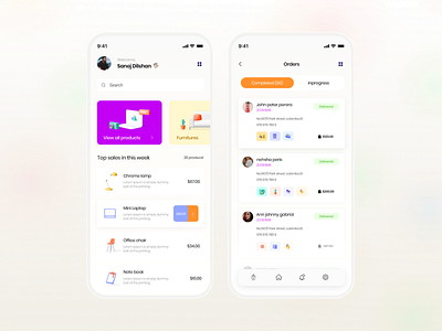 Seller Hub -  Mobile app UI Design (Daily UI design)