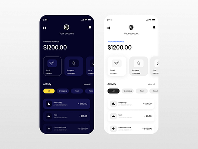 Digital Wallet App UI Concept