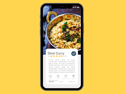 Restaurant App iphone x item view ui