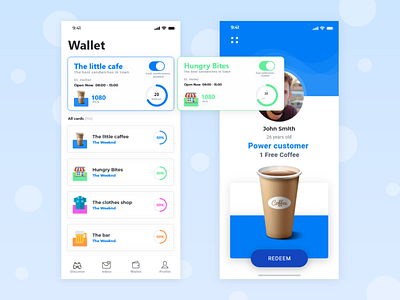 Wallet UI Design adobe xd app design app ui design interface design iphone x ui ui design wallet app wallets