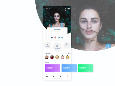 User profile UI design by Sanoj Dilshan on Dribbble