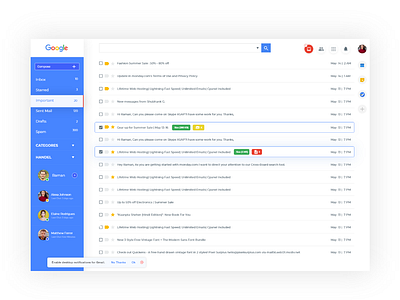 Gmail Redesign - Daily UI gmail gmail ui gmail ui design ui design
