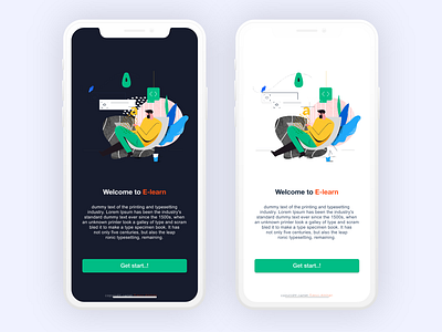 E-Learn APP UI Onboarding  screen