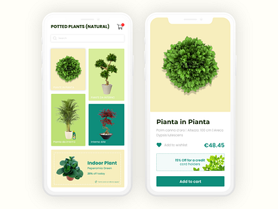 Plants Mobile App UI Design adobe xd app app design app ui daily ui design interface design iphone x ui ui design ux