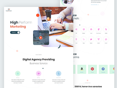 Advertising Agency Web landing page design