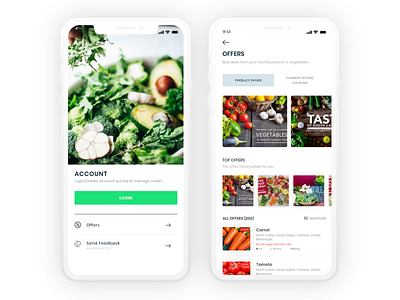 Vegetables and Fruits delivery App UI Design by Sanoj Dilshan on Dribbble