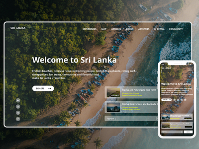 Visit Sri lanka web design responsive design sri lanak travel agency sri lanka tourism ui ui design web designer webdesign website