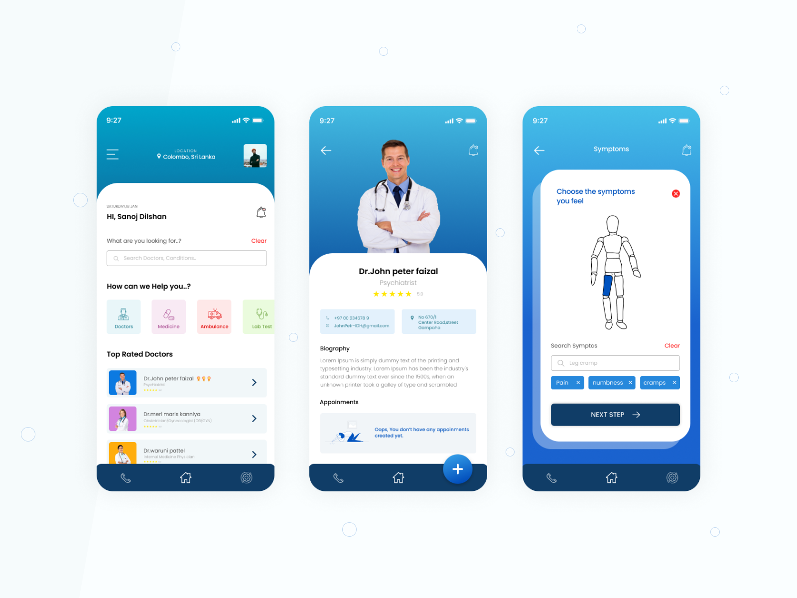 Medical App design by Sanoj Dilshan on Dribbble