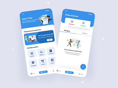 IT Service Jasa Tirta app application clean design illustration mobile mobile app mobile app design ui uidesign uipractice uiux ux