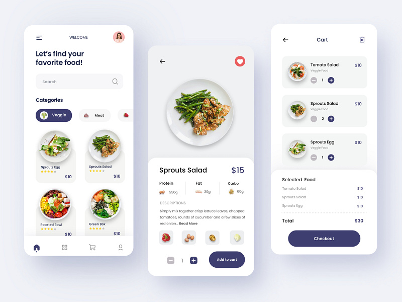 Delivery Food Mobile Apps by Indah Ratna Sari on Dribbble