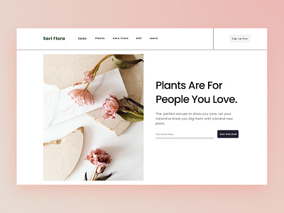 Exploration - Greenhouse Store Company clean design flowers minimal ui ux website flower landing page