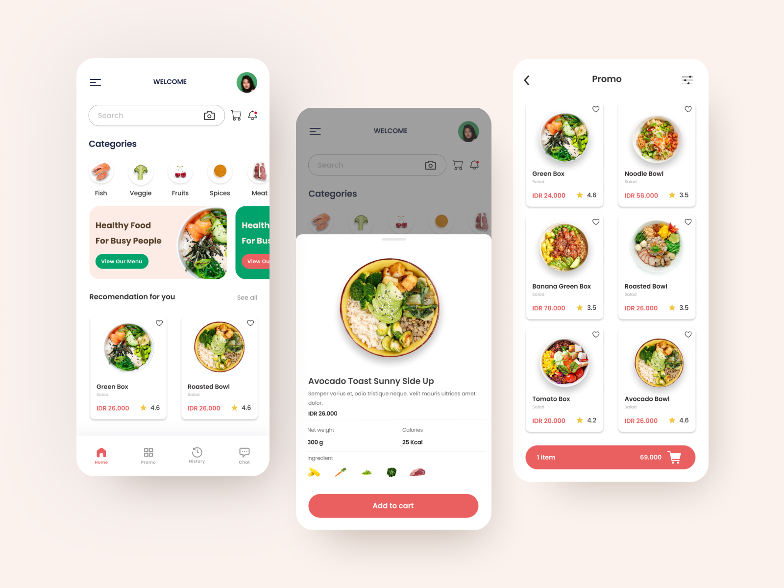 Healthy Food and Grocery by Indah Ratna Sari on Dribbble