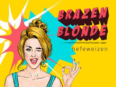 Brazen Blonde beer label craft beer pop art product design product label