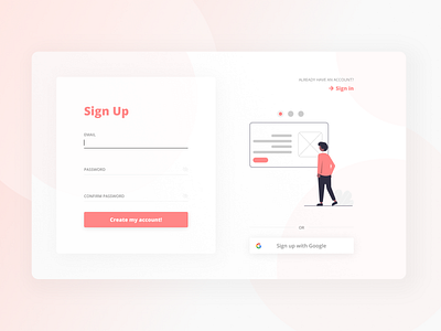 Daily UI Challenge - 001 Signup challenge daily ui dailyui dailyuichallenge dribbble form signup signupform ui uiux web