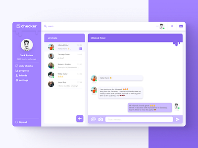 checker - chat screen