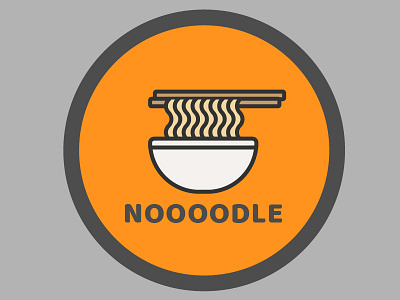 Nooooodle cute logo logodesign noodle practice round simple