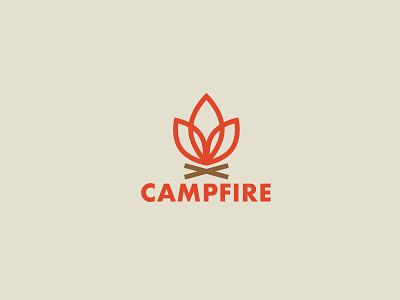 Campfire branding logo logodesign simple