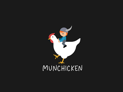 Munchicken branding cute idea inspiration logo logodesign practice simple wordplay