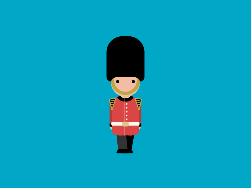 Guard character cute digital england guard illustration london uk