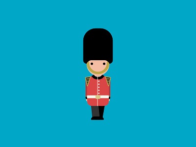 Guard character cute digital england guard illustration london uk