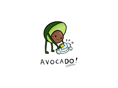 Avoca”do” avocado branding cartoon character cute drawing idea illustration ipad pro logo procreate