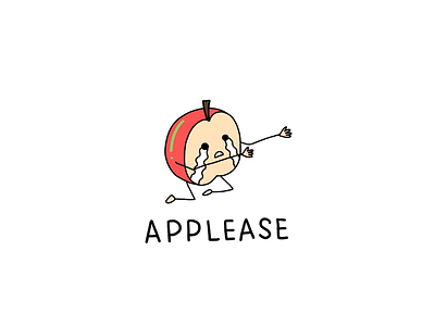 Applease apple character cute ideas illustration inspiration logo