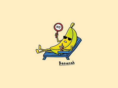 Bananah banana cartoon character cute hand drawn idea illustration inspiration interesting ipadpro no practice wordplay yellow