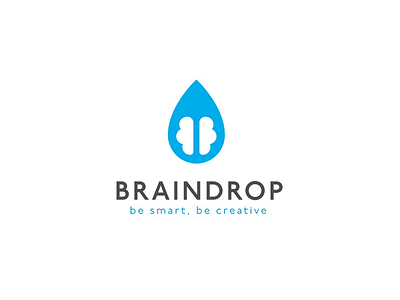 Braindrop brain branding inspiration logo logo design raindrop