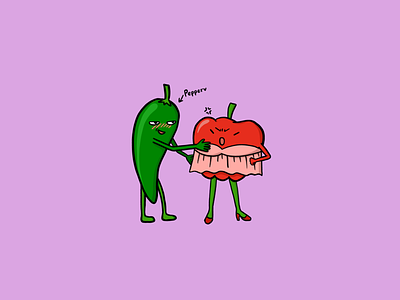 Pepperv branding cartoon characters funny illustration ipadpro pepper vegetable wordplay